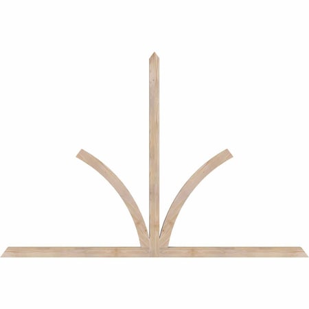Ekena Millwork Richland Smooth Timber Gable Bracket, Douglas Fir, 108"W x 72"H x 3 1/2"D x 3 1/2"F, 16/12 Pitch GBW108X72X0404RIC00SDF
